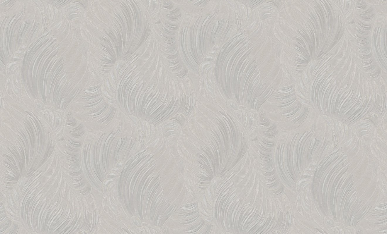 Tapeta motyw art déco jasna ciepła szarość - 106 cm x 10 m - ZAMBAITI