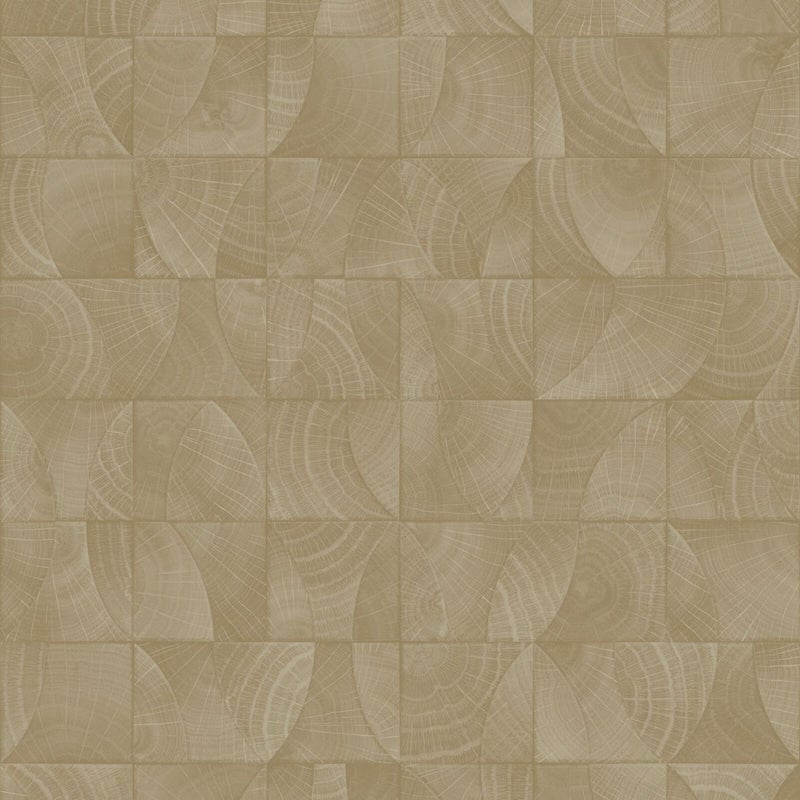 Tapeta motyw drewna beżowo-brązowym - 53 cm x 10.05 m - ZAMBAITI