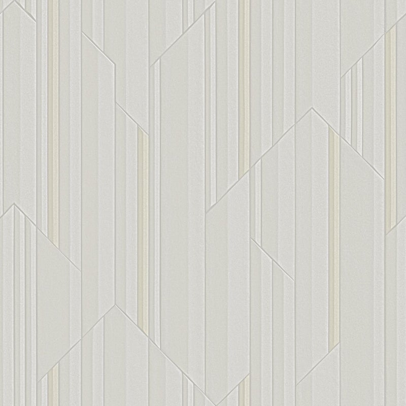 Tapeta linie graficzne szarym - 106 cm x 10 m - ZAMBAITI