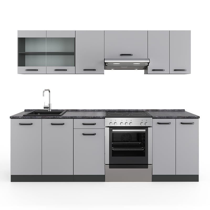 Vicco Szafka kuchenna R-Line, Kaszmir, 240 cm , BP Antracyt