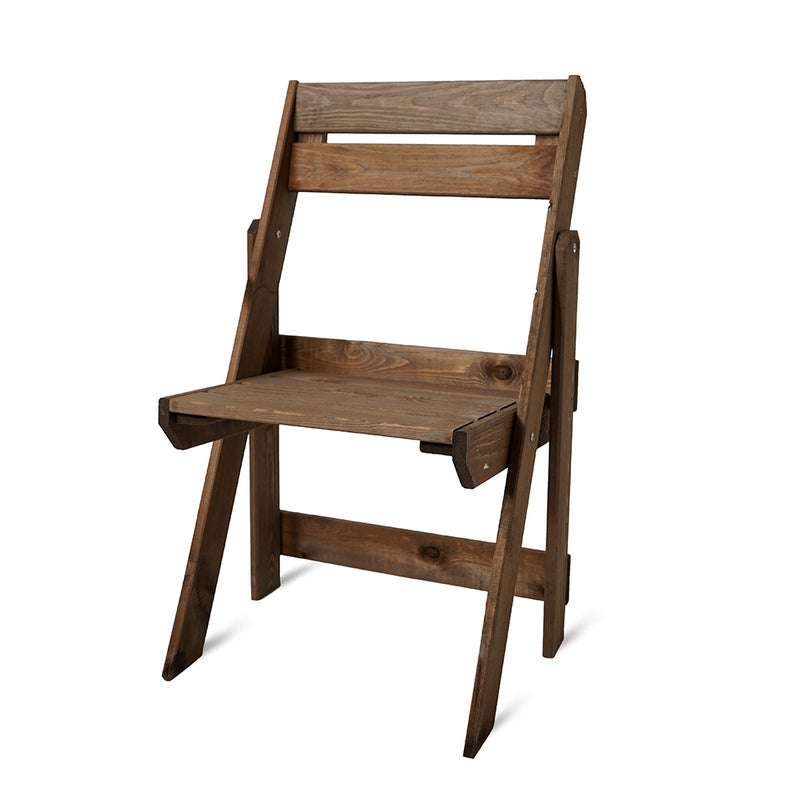 Krzesło ogrodowe składane drewniane nowoczesne trwałe 55cm sosna orzech