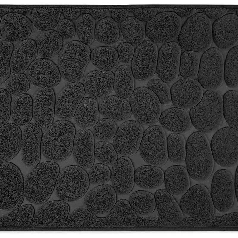 Mata łazienkowa z pianki memory, chłonna mata prysznicowa, mata antypoślizgowa, 50 x 80 cm, czarna