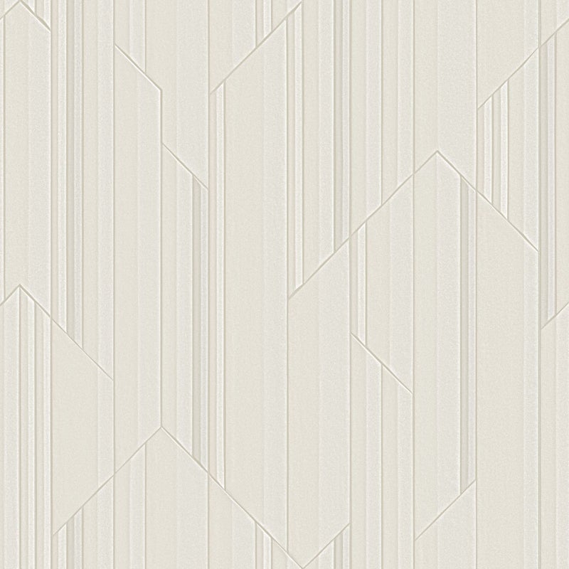 Tapeta linie graficzne jasnego beżuIjasnoszarym - 106 cm x 10 m - ZAMBAITI