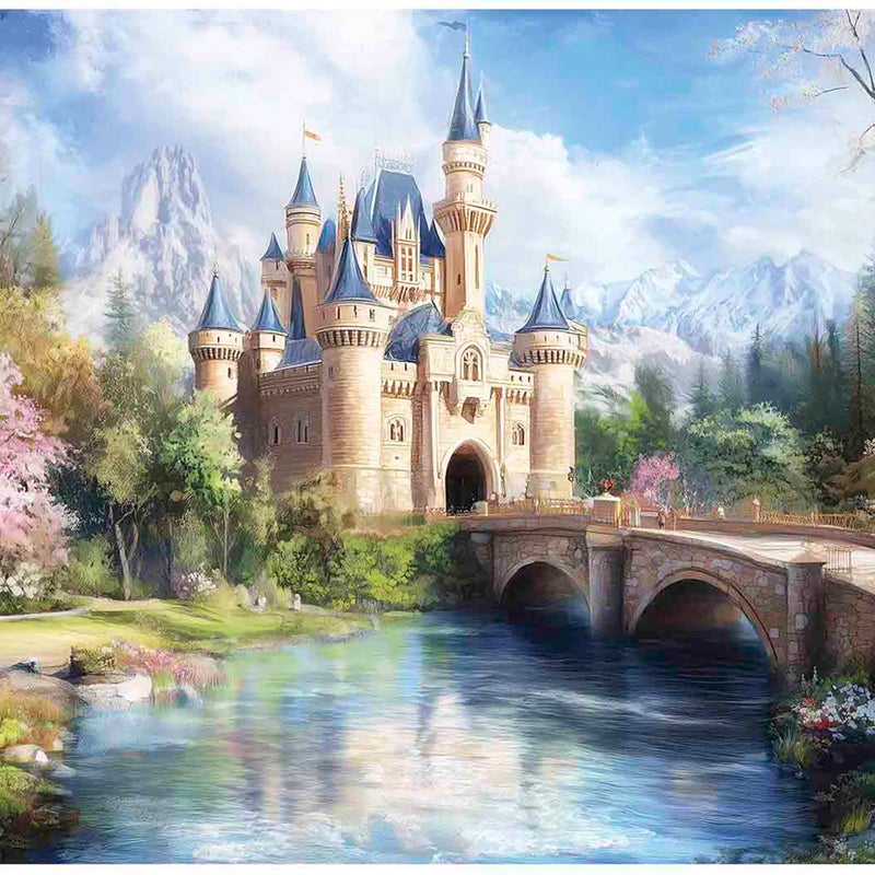 Fototapeta Dla Dzieci Dziewczynki Bajkowy Zamek 350x250 cm Tapeta Dziecięca Na Flizelinie