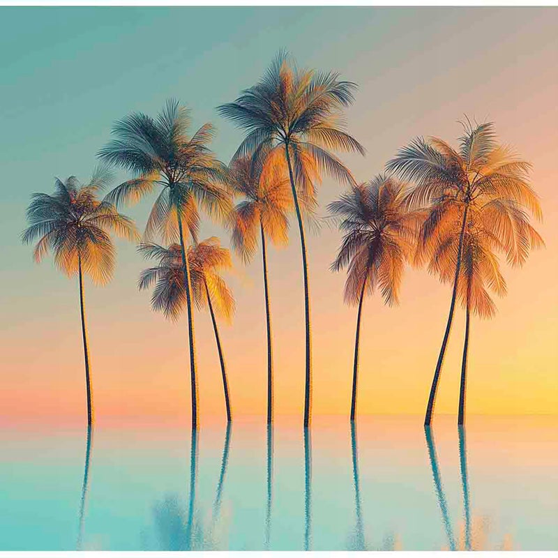 Fototapeta Plaża Palmy Zachód Słońca 400x280 cm Tapeta Do Sypialni Salonu Kuchni Na Flizelinie