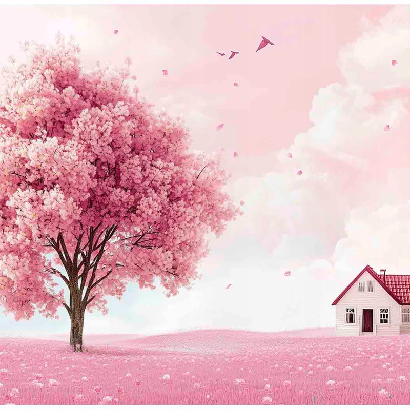 Fototapeta Dla Dzieci Dziewczynki Domek Drzewo 250x175 cm Tapeta Dziecięca Na Flizelinie