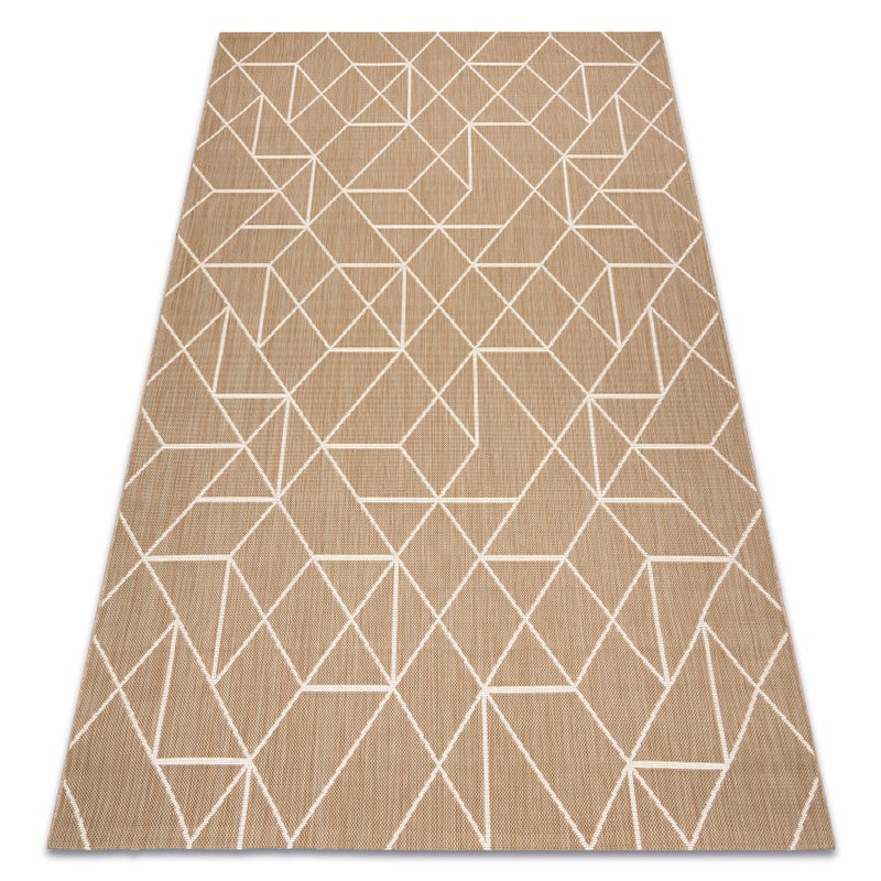 Dywan sizal FLAT 48959265 Geometryczny naturalny beż sznurkowy 200x290 cm