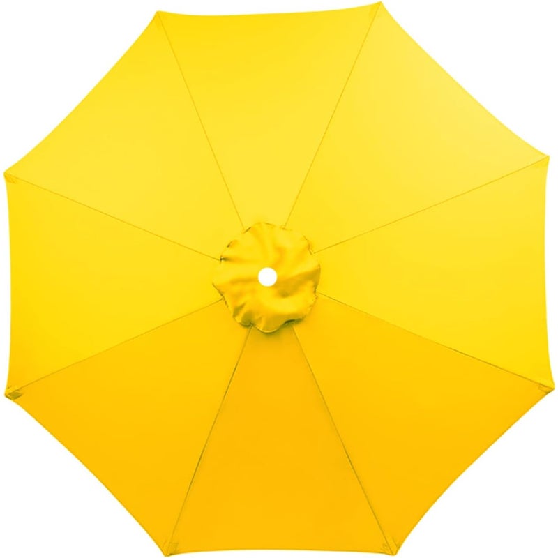 Pokrowiec wymienny na parasol ogrodowy 3m 8 żeber, pokrowiec z ochroną UV, żółte płótno parasola