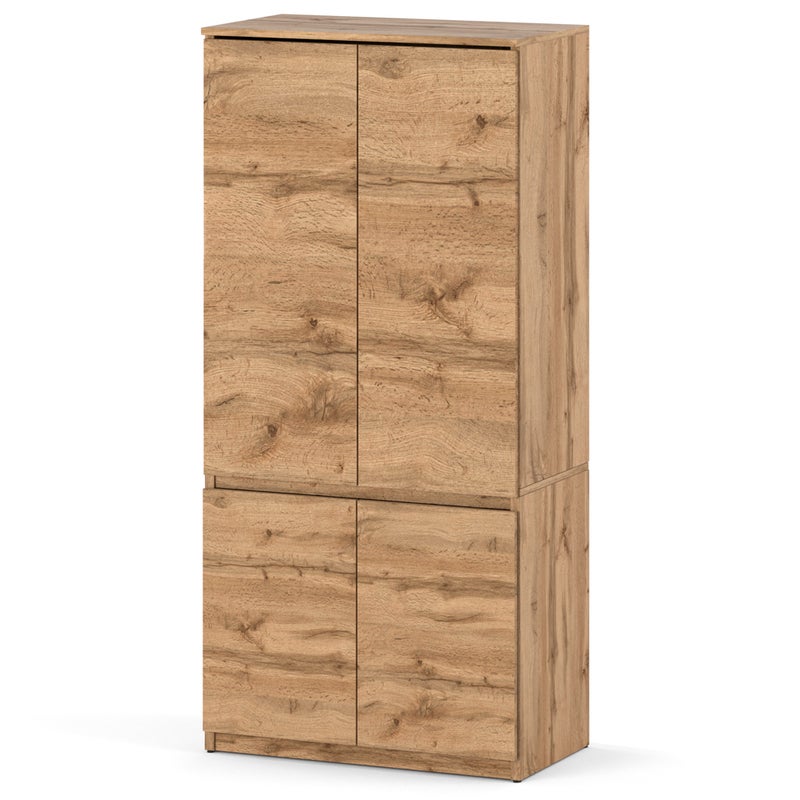 Szafa drewniana do sypialni posti 80cm nowoczesna garderoba półki dąb wotan