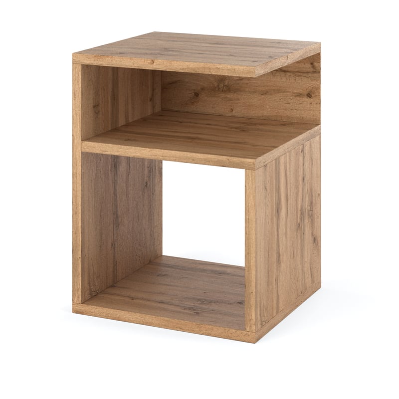 Szafka nocna drewniana stolik rtv bez szuflady sypialnia salon dąb wotan