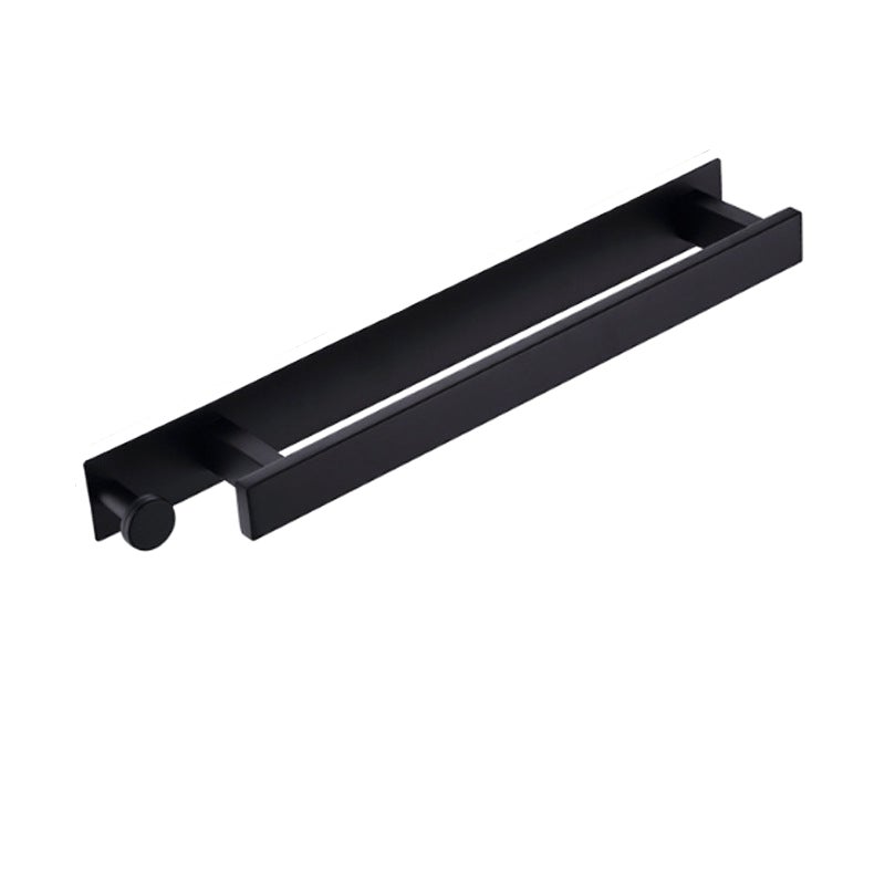 Wieszak na ręczniki montowany na ścianie, bez wiercenia, ze stali nierdzewnej 304, do łazienki i kuchni (czarny, 40 cm)