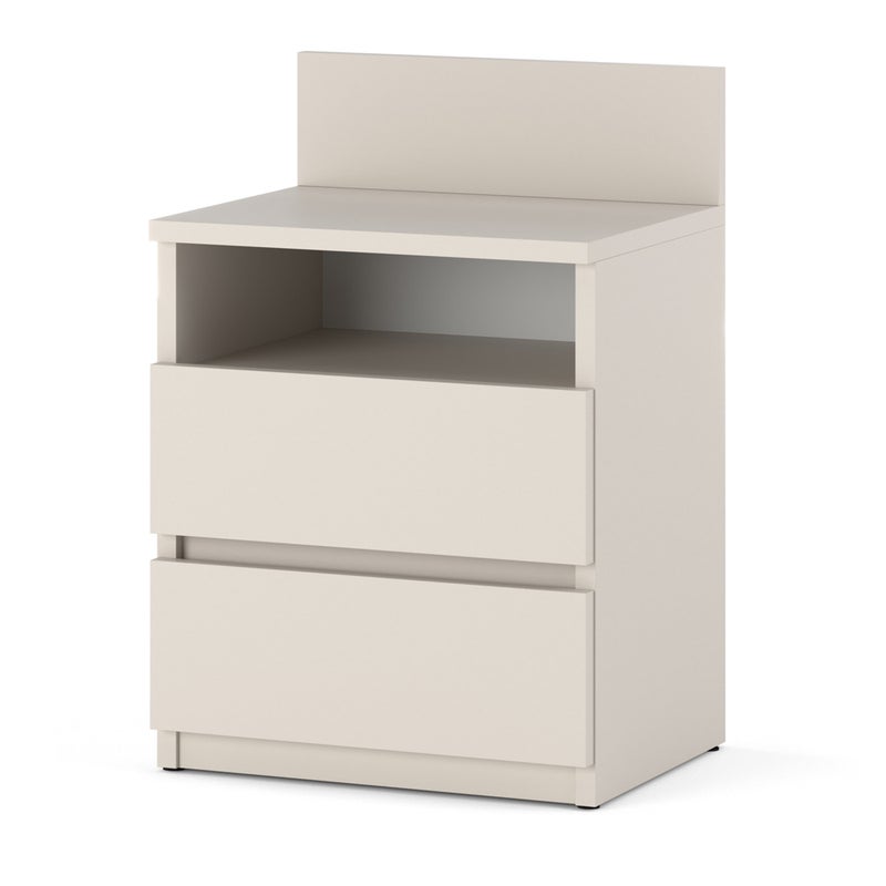 Szafka nocna duża stolik nocny pojemna do sypialni 2 szuflady kaszmir