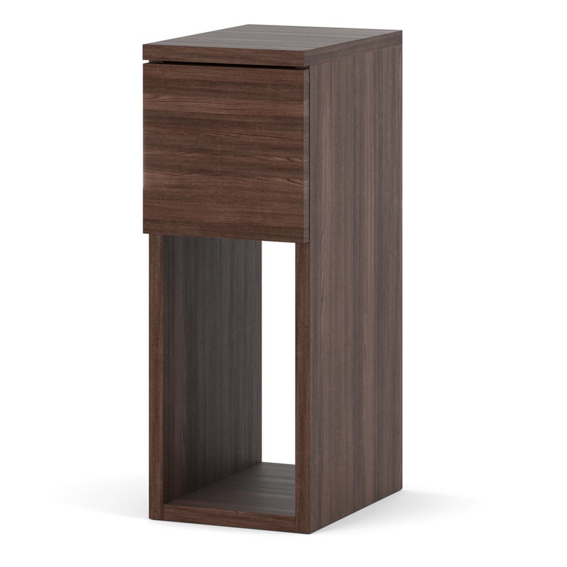 Szafka nocna wąska stolik pojemna z szufladą do sypialni 20cm dąb wenge