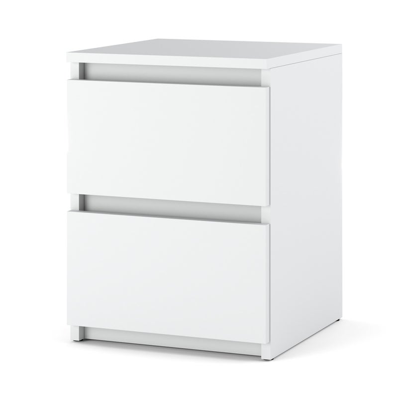 Szafka nocna 2 szuflady biała mat stolik nowoczesny dziecięcy sypialnia