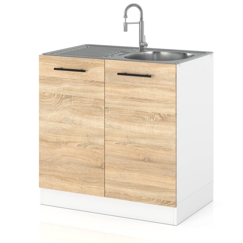 Szafka kuchenna modułowa stojąca pod zlewozmywak 80cm spremium dąb sonoma