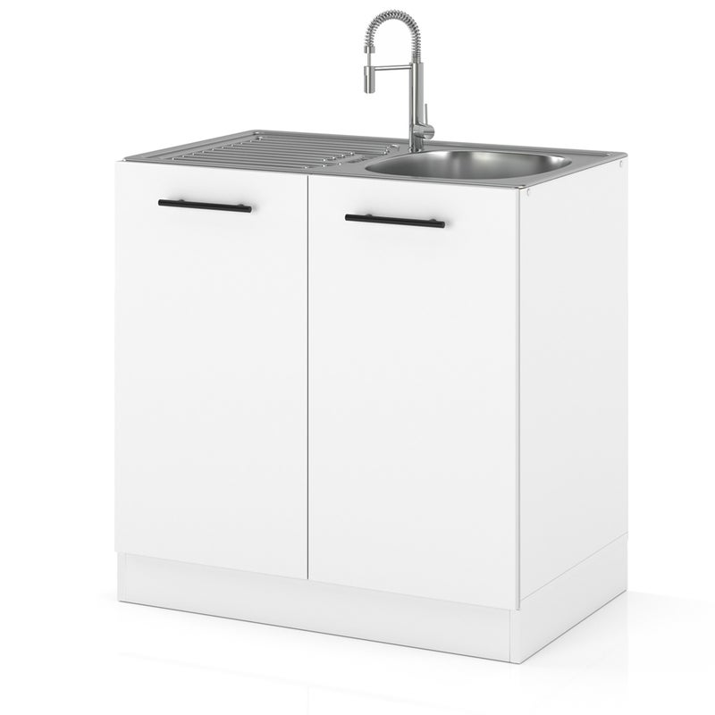 Szafka kuchenna stojąca pod zlewozmywak modułowa 80cm spremium biały mat