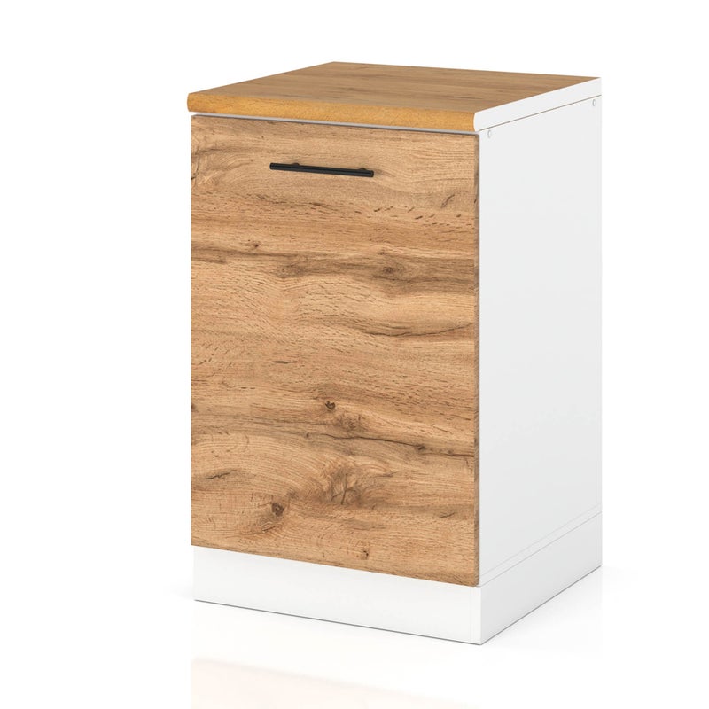 Szafka kuchenna stojąca z blatem modułowa 50cm spremium dąb wotan