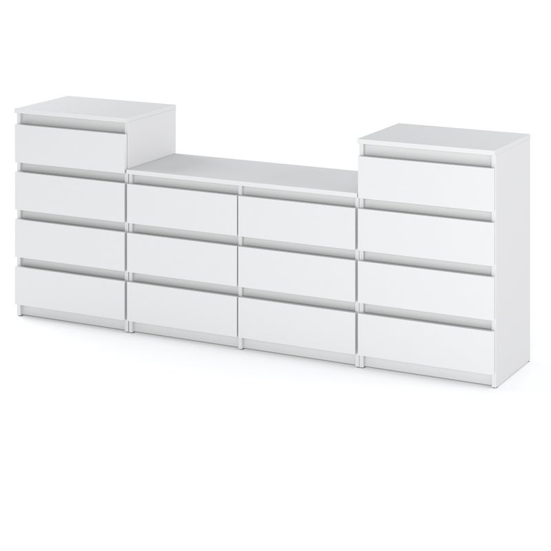 Komoda 14 szuflad 220cm szafka do salonu sypialni meblościanka biała mat