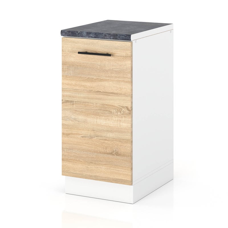 Szafka kuchenna stojąca z blatem modułowa 40cm spremium dąb sonoma