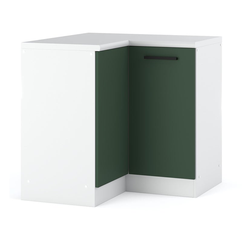 Szafka kuchenna stojąca narożna z blatem 90cm blande biała zieleń