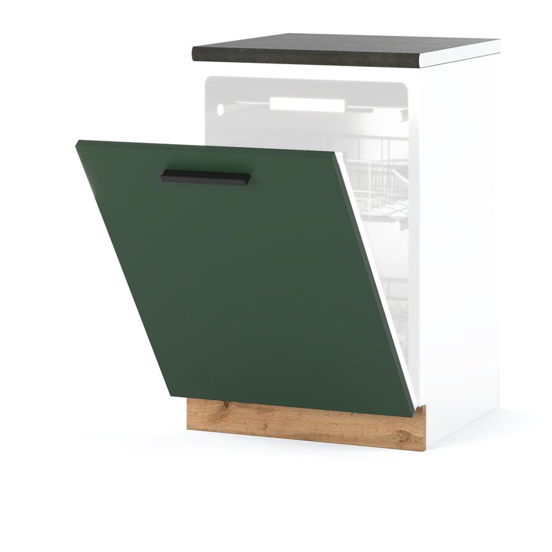 Szafka kuchenna do zabudowy zmywarki 60cm blande wotan butelkowa zieleń