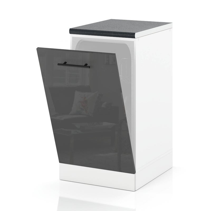 Front do zabudowy zmywarki 45cm szafka kuchenna spremium szary połysk