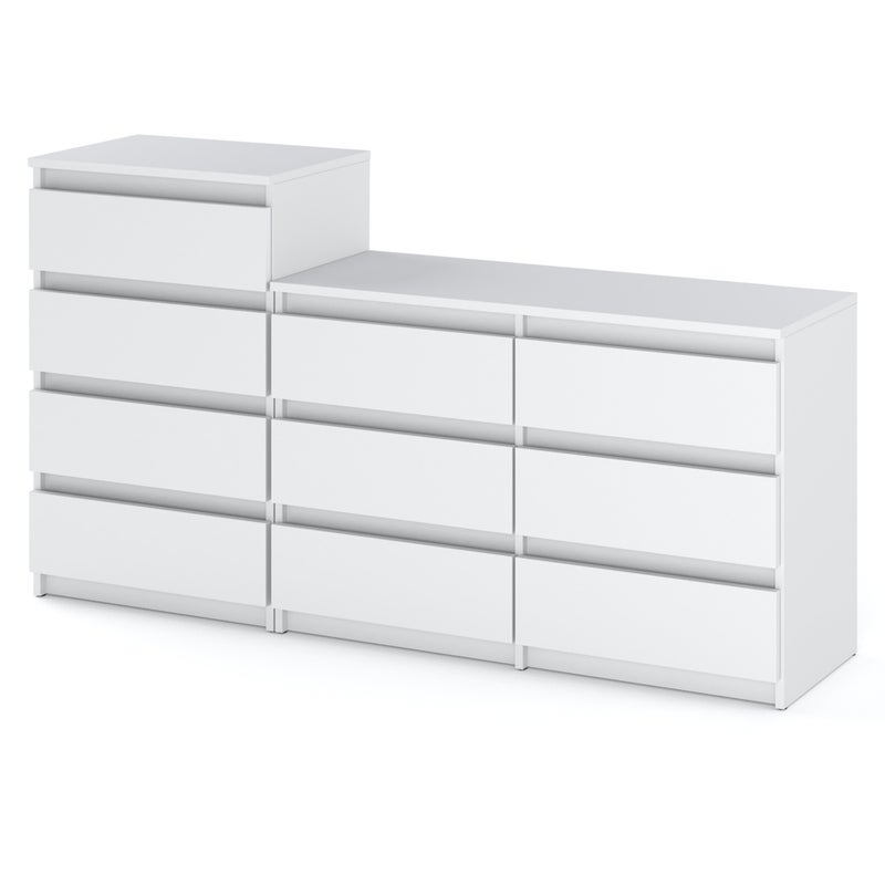 Komoda 10 szuflad pojemna szafka hugo stolik rtv 160cm salon biały mat