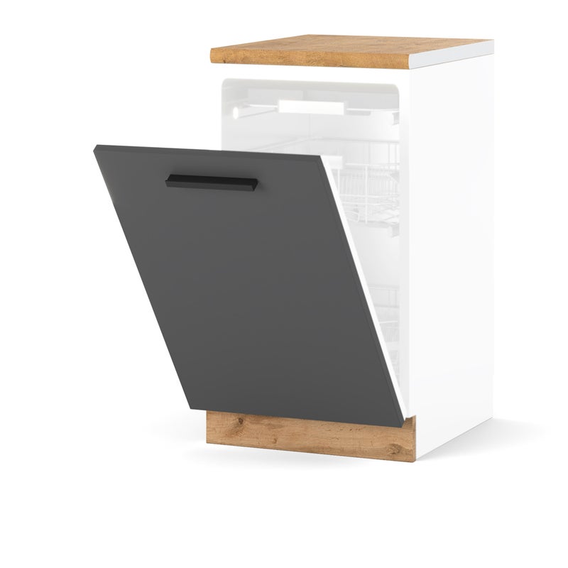 Szafka kuchenna front do zabudowy zmywarki 45cm blande wotan szary mat