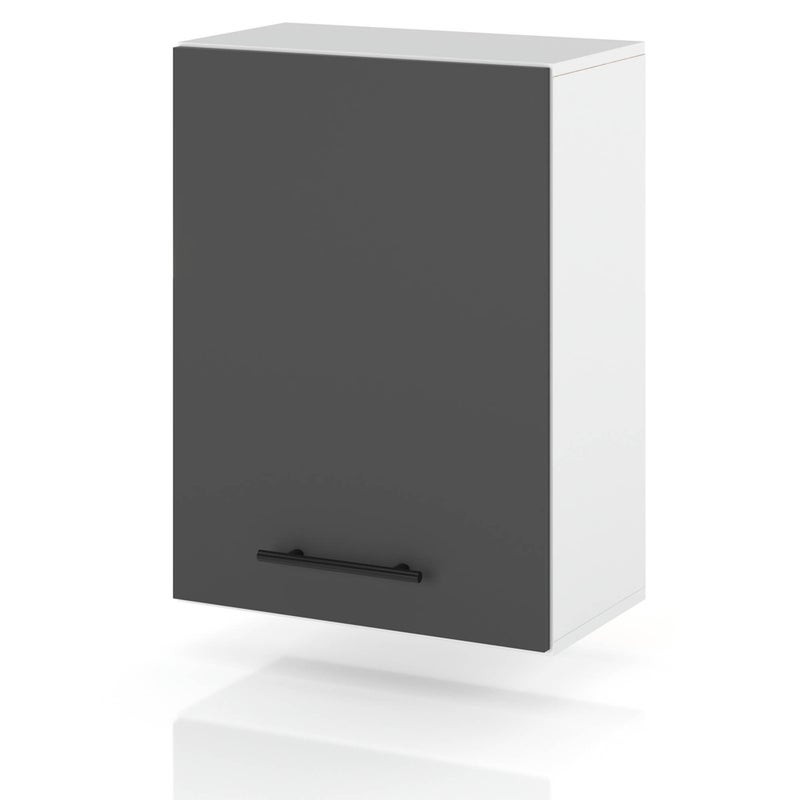 Szafka kuchenna wisząca modułowa z uchwytami 50cm spremium szary mat