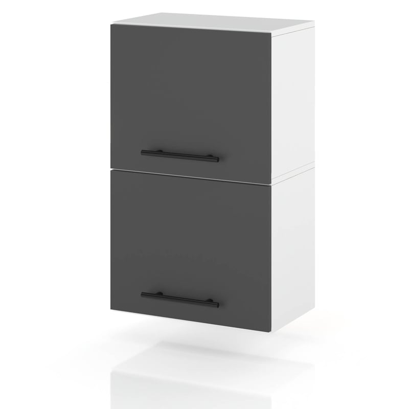 Szafka kuchenna wisząca klapowa modułowa z uchwytami 40cm spremium szary