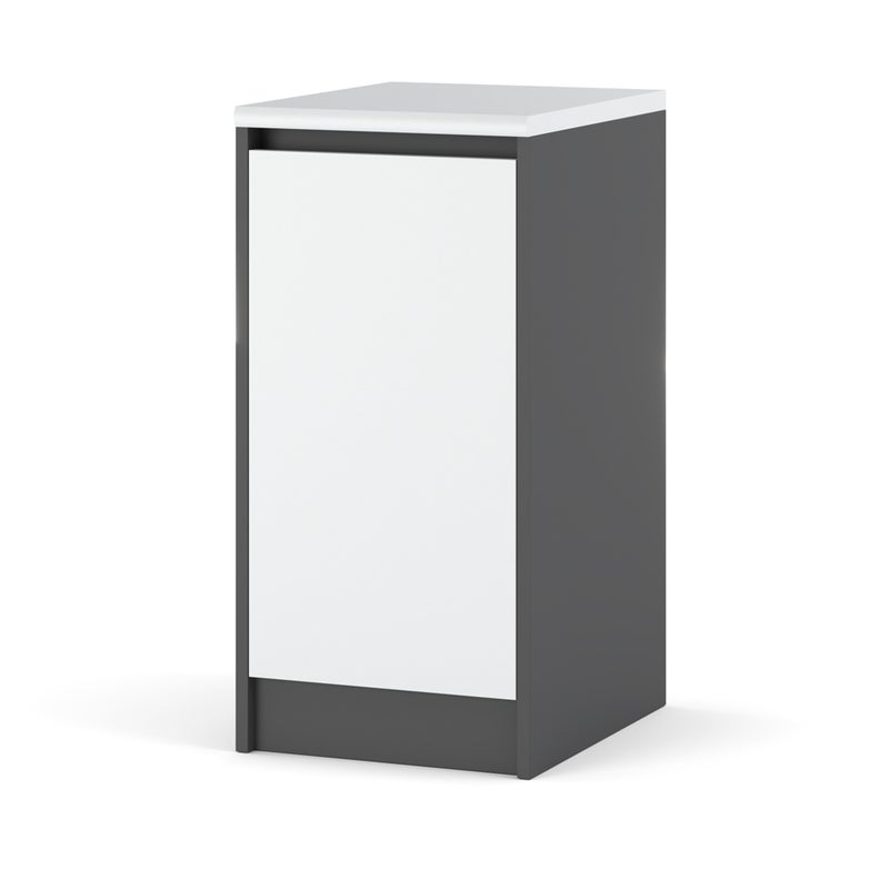 Szafka kuchenna stojąca z blatem nowoczesna bella 40cm szary mat biały mat