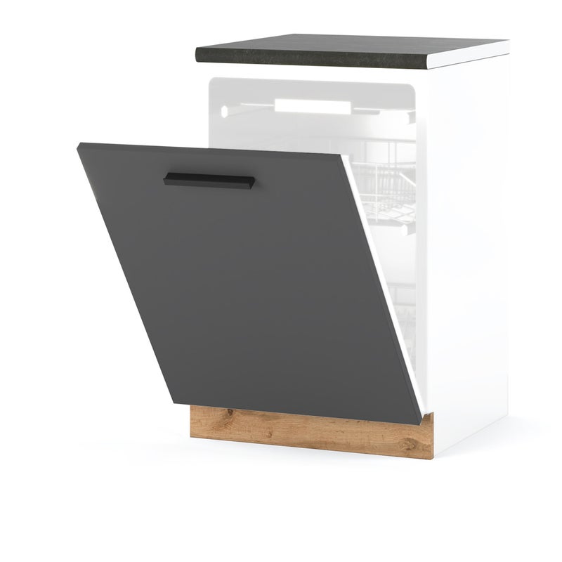 Szafka kuchenna front do zabudowy zmywarki 60cm blande wotan szary mat