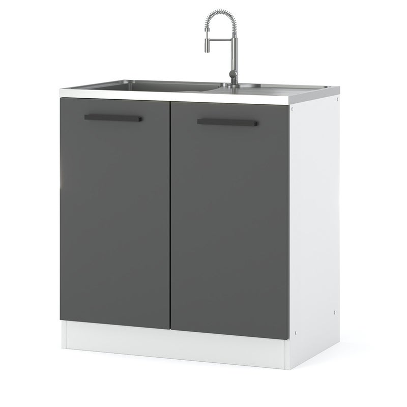 Szafka kuchenna stojąca pod zlew modułowa 80cm blande biała szara