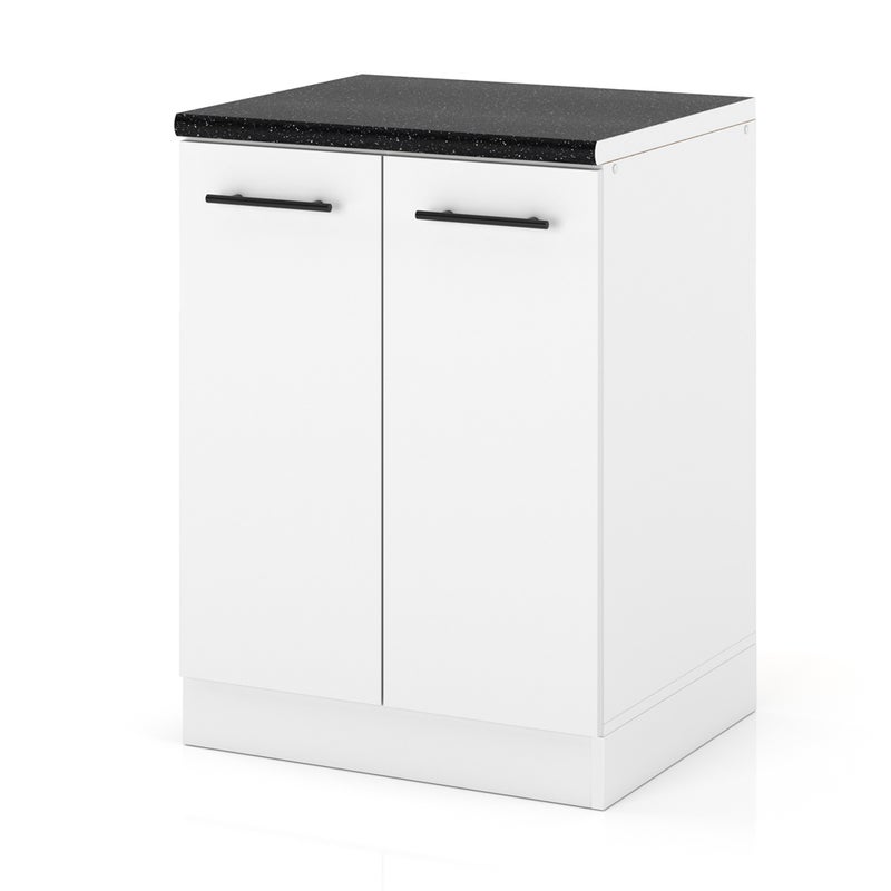 Szafka kuchenna stojąca z blatem modułowa 60cm spremium biały mat