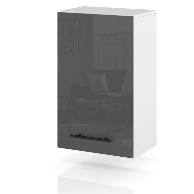 Szafka kuchenna wisząca modułowa nowoczesna 40cm spremium szary połysk