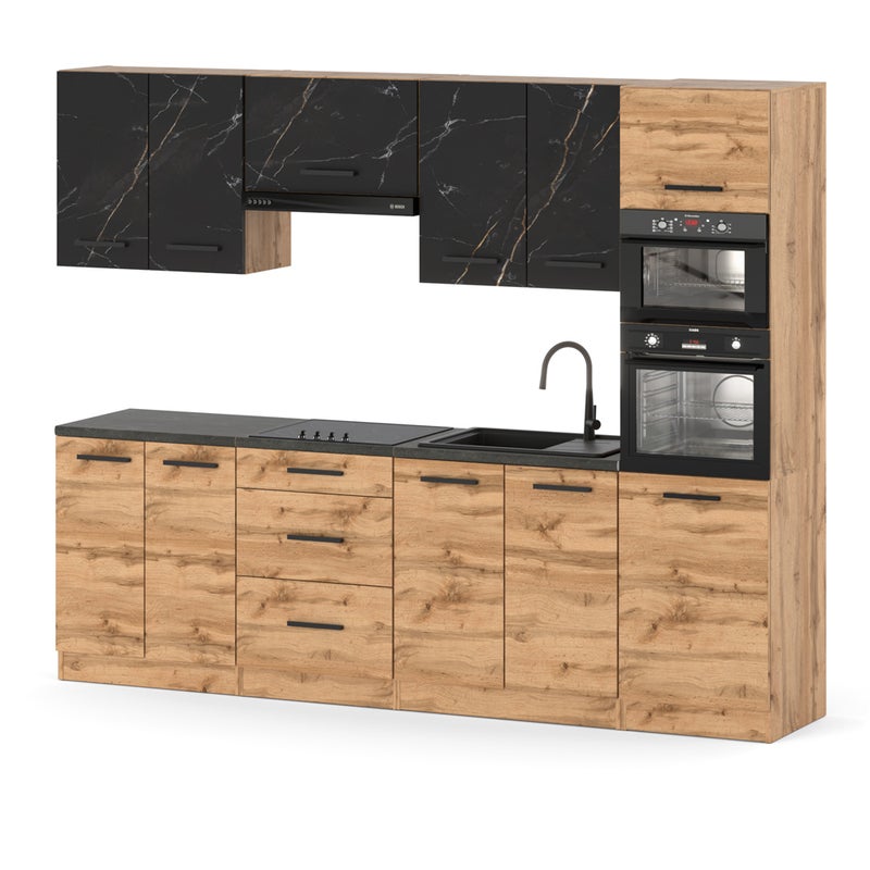 Zestaw mebli kuchennych marra 2.6m kuchnia nowoczesna san sebastian wotan