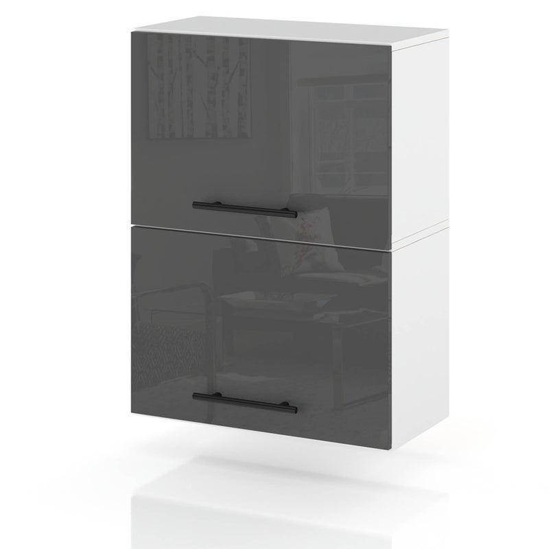 Szafka kuchenna wisząca klapowa modułowa 50cm spremium szary połysk