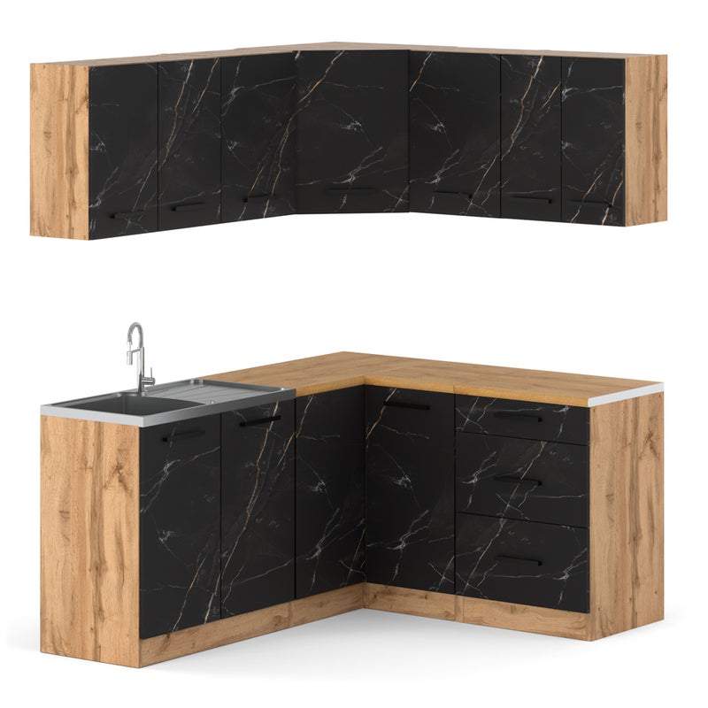 Meble kuchenne nowoczesne narożne san sebastian zestaw kuchenny danka