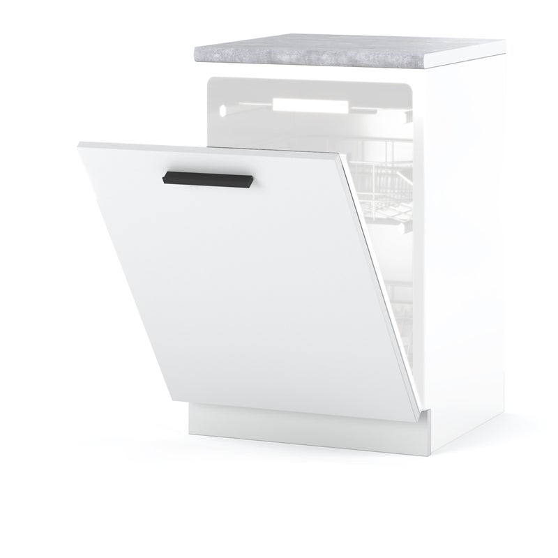 Szafka kuchenna front zabudowy do zmywarki modułowy 60cm blande biały mat