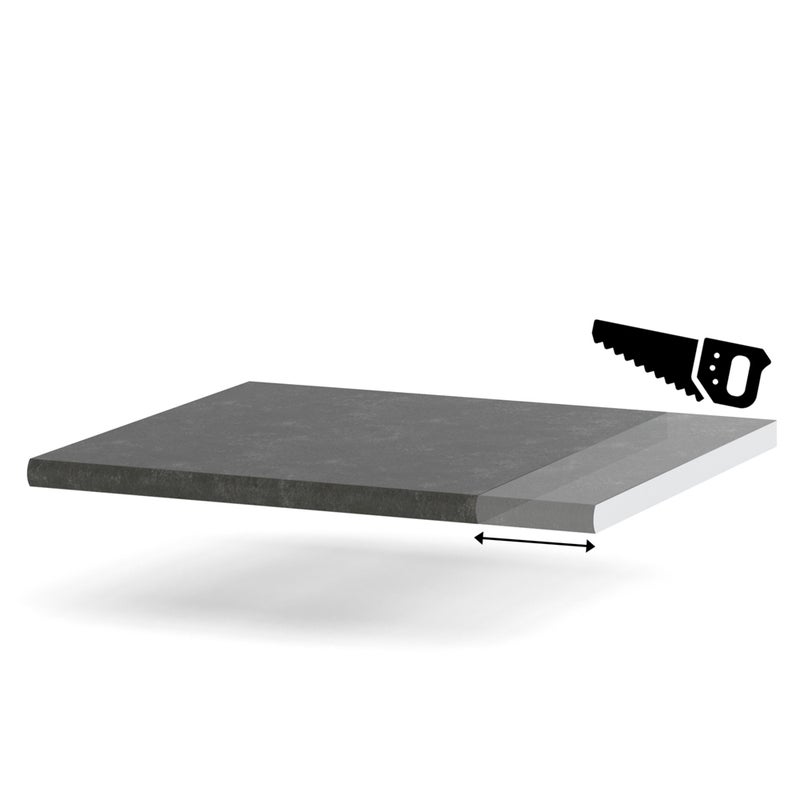 HURTOWNIA-MEBLI Blat kuchenny laminowany blande trwały metalic ciemny 40-49cm na wymiar
