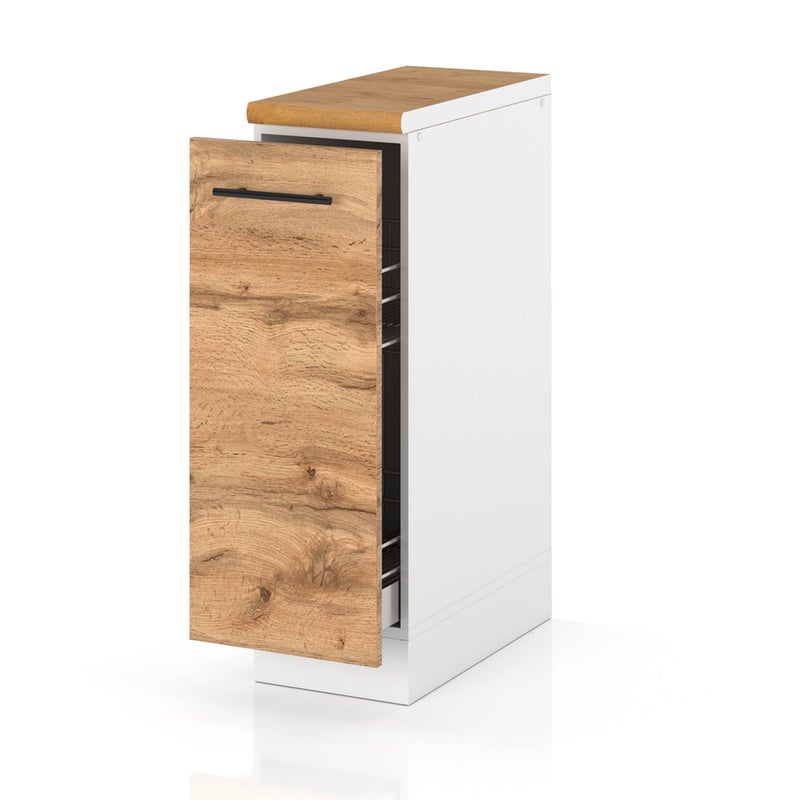 Szafka kuchenna stojąca z blatem szafka cargo 20cm spremium dąb wotan