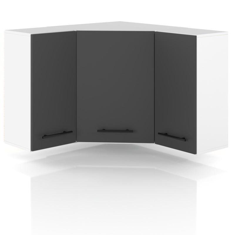 Szafka kuchenna wisząca narożna modułowa 90x90cm spremium szary mat