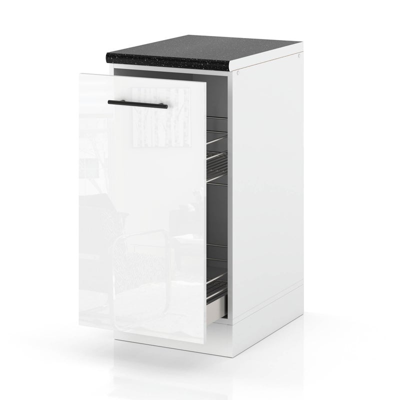 Szafka kuchenna stojąca z blatem szafka cargo 40cm spremium biały połysk