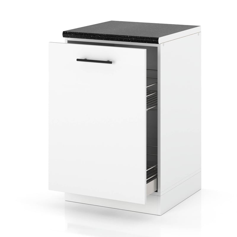 Szafka kuchenna stojąca z blatem szafka cargo 50cm spremium biały mat