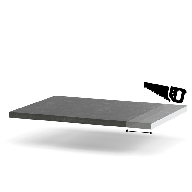 HURTOWNIA-MEBLI Blat kuchenny laminowany blande trwały metalic ciemny 50-59cm na wymiar