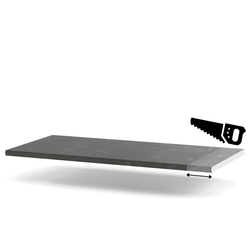 HURTOWNIA-MEBLI Blat kuchenny laminowany trwały blande metalic ciemny 80-89cm na wymiar