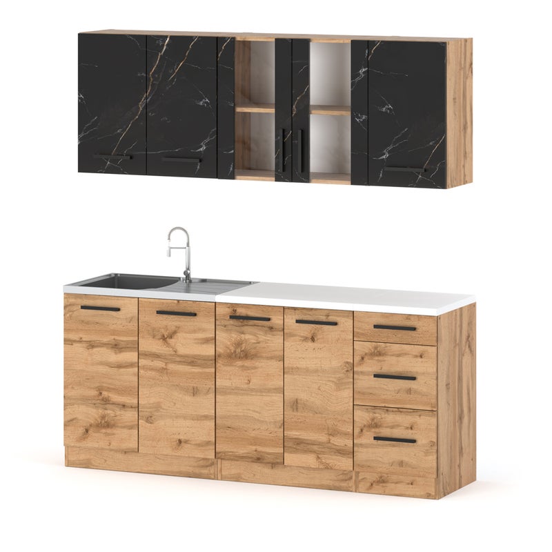 Kuchnia modułowa nowoczesna z blatem rest 2.0m wotan san sebastian wotan