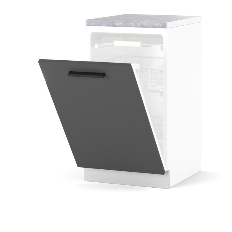 Szafka kuchenna front do zabudowy zmywarki 45cm blande biały szary mat