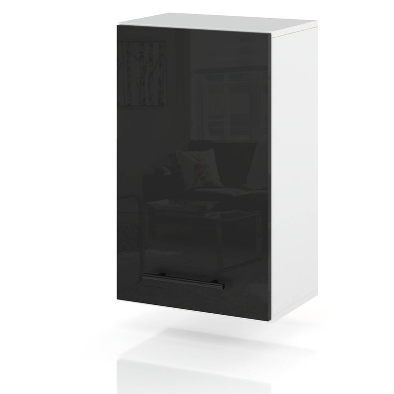 Szafka kuchenna wisząca modułowa nowoczesna 40cm spremium czarny połysk