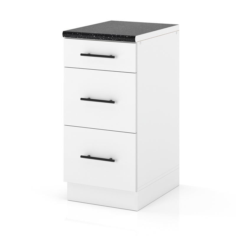 Szafka kuchenna stojąca z blatem 3 szuflady 40cm spremium biały mat